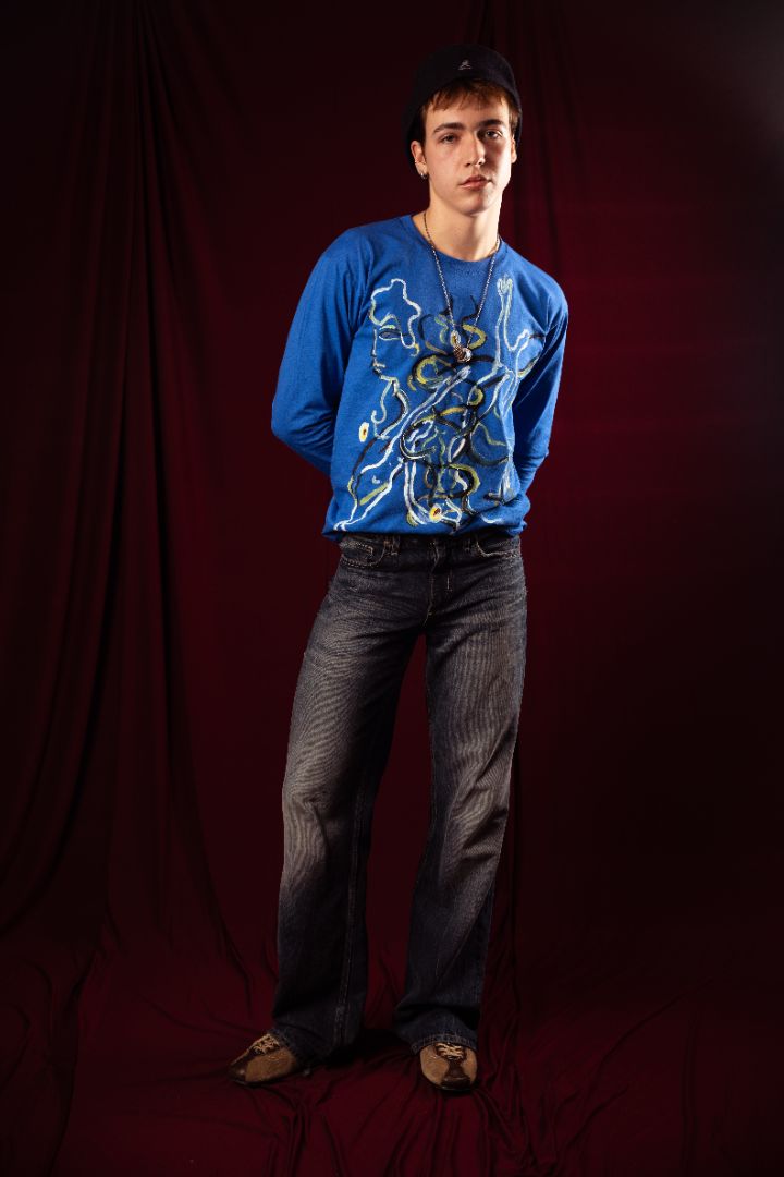 Blue Current Abstract Long Sleeve