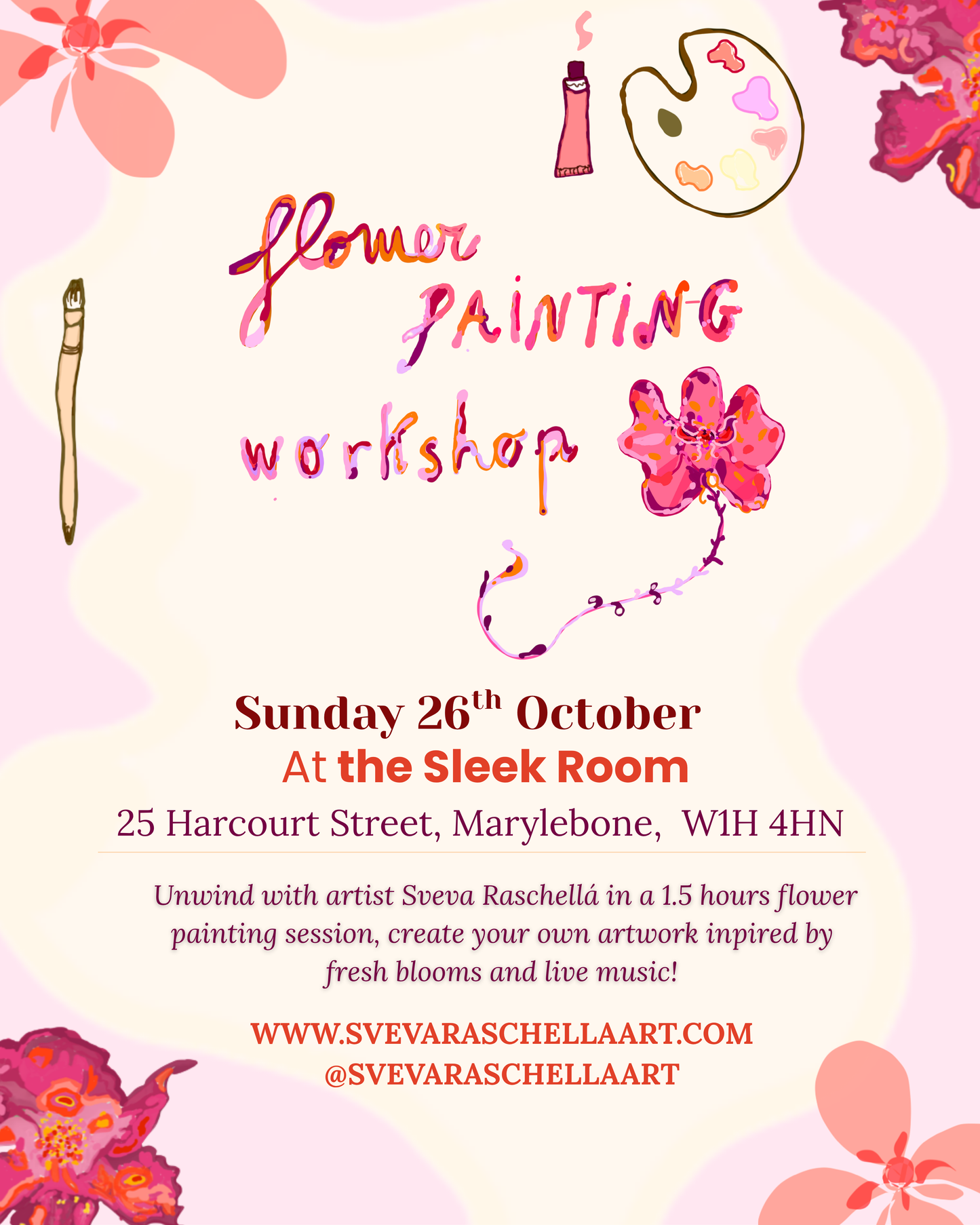 Petals on Canvas: Flower Painting Workshop & Music Experience