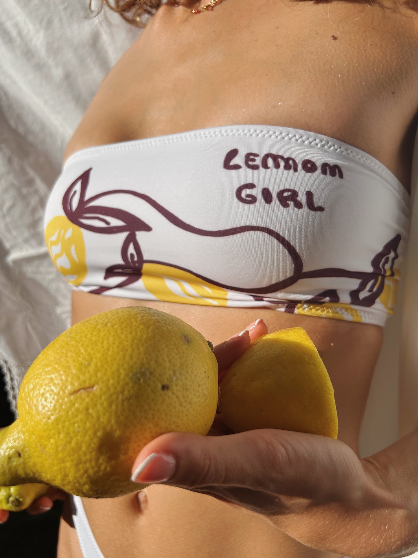 Lemon Girl Bandeau Bikini